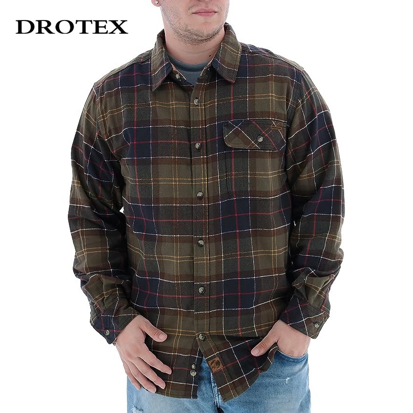 Customization Welding Cotton Long Sleeve Fire Proof Frc Plaid Shirts Spring Autumn Flame Resistant Fr Work Wear Plaid Shirt