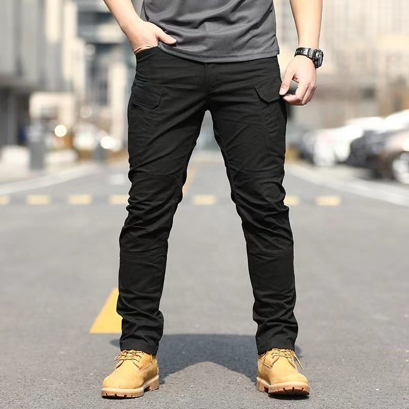 Men's Tactical Pants Outdoor Stretch Elastic Design Zipper Fly Closure Waterproof Combat for Autumn spring