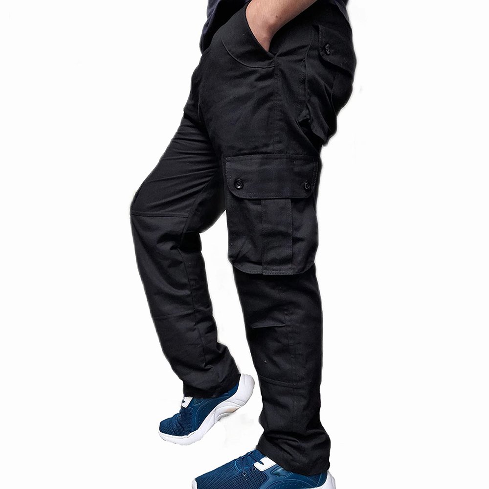 Fashion Loose Fit High Quality Oversized Men's Casual Cargo Pants in Black Color Stylish Cargo Pants For Boys