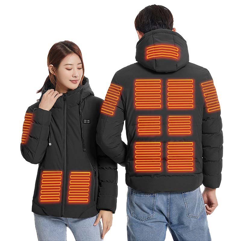 Winter Heating Hoodie Puffer Jacket Men Clothing Jacket Thickening Self Heated Coats Men'S Jacket For Outdoors