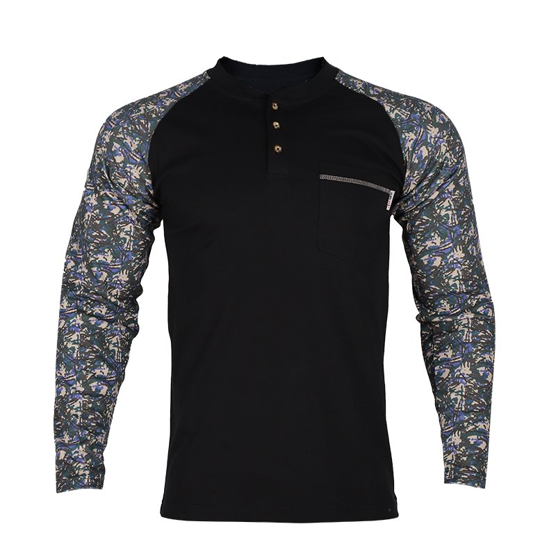 FR Shirts Flame Resistant Shirts NFPA2112 7oz Work Fire Retardant Work Clothes Fire Retardant Henley Shirt