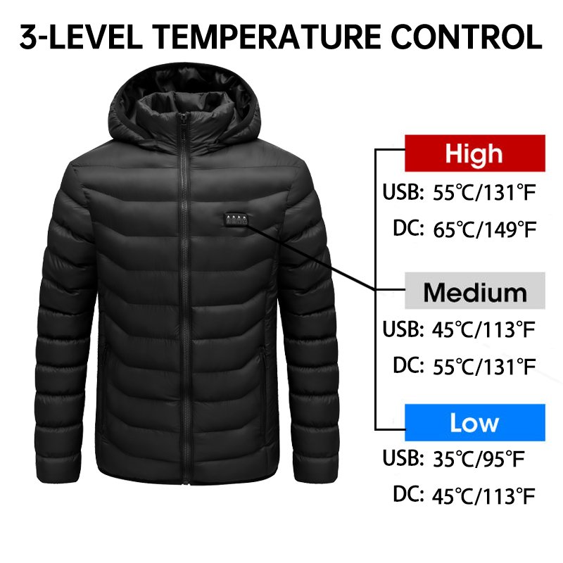 High-quality Customized Products Outdoor Winter Coat Usb Heated Jacket Mens Heated Jacket Outdoor Heated Jackets