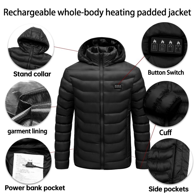 High-quality Customized Products Outdoor Winter Coat Usb Heated Jacket Mens Heated Jacket Outdoor Heated Jackets