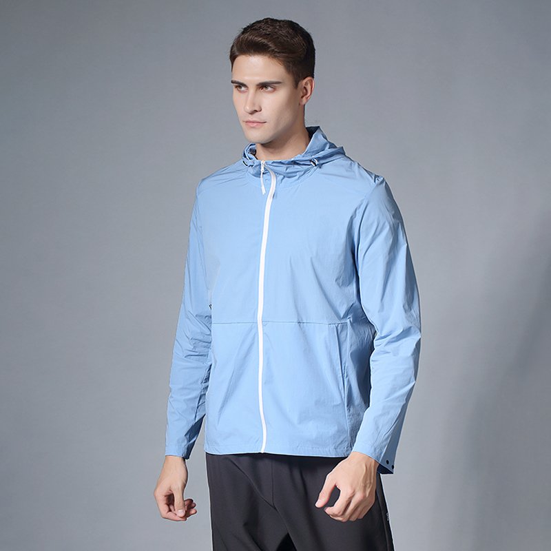 Mens Lightweight Windproof Jacket Hooded jackets for Men Hiking Cycling Travel XS-3XL