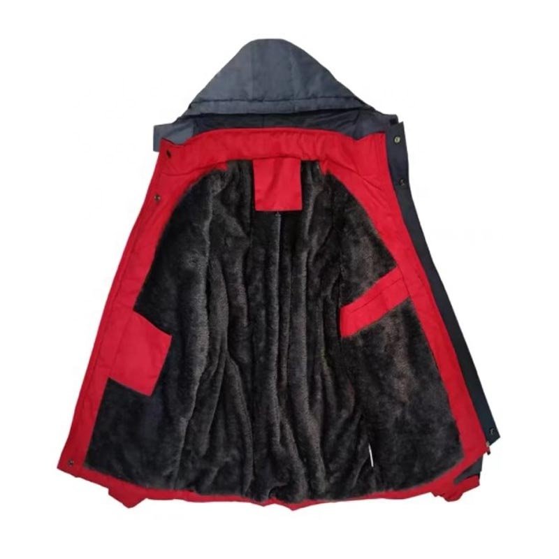 Men's winter outdoor sports wear Windproof hiking Ski Jacket Warm Snow hood Rain Jacket unisex campaign watering proof jacket