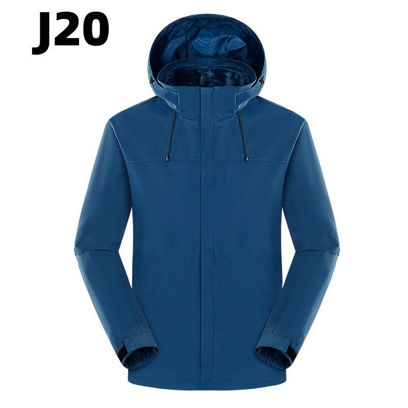 Classic Men's 3 in 1 Hiking Jacket Custom LOGO Warm Fleece Coat dropshipping Waterproof Windbreaker Outdoor Jacket for Men