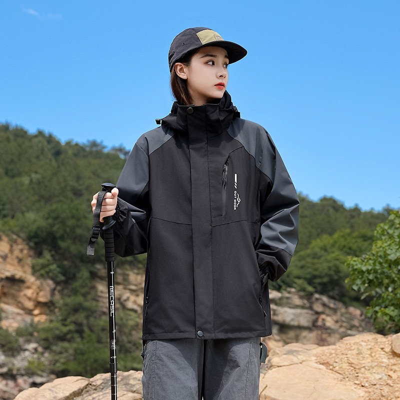 Outdoor Waterproof And Windproof Spring And Autumn Shell Jacket For Hiking And Camping
