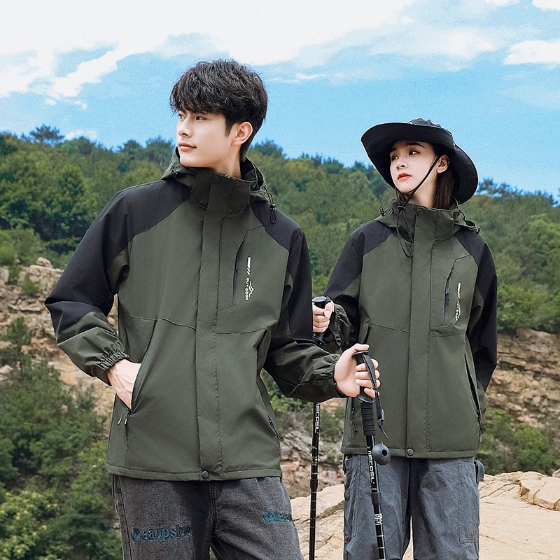 Outdoor Waterproof And Windproof Spring And Autumn Shell Jacket For Hiking And Camping