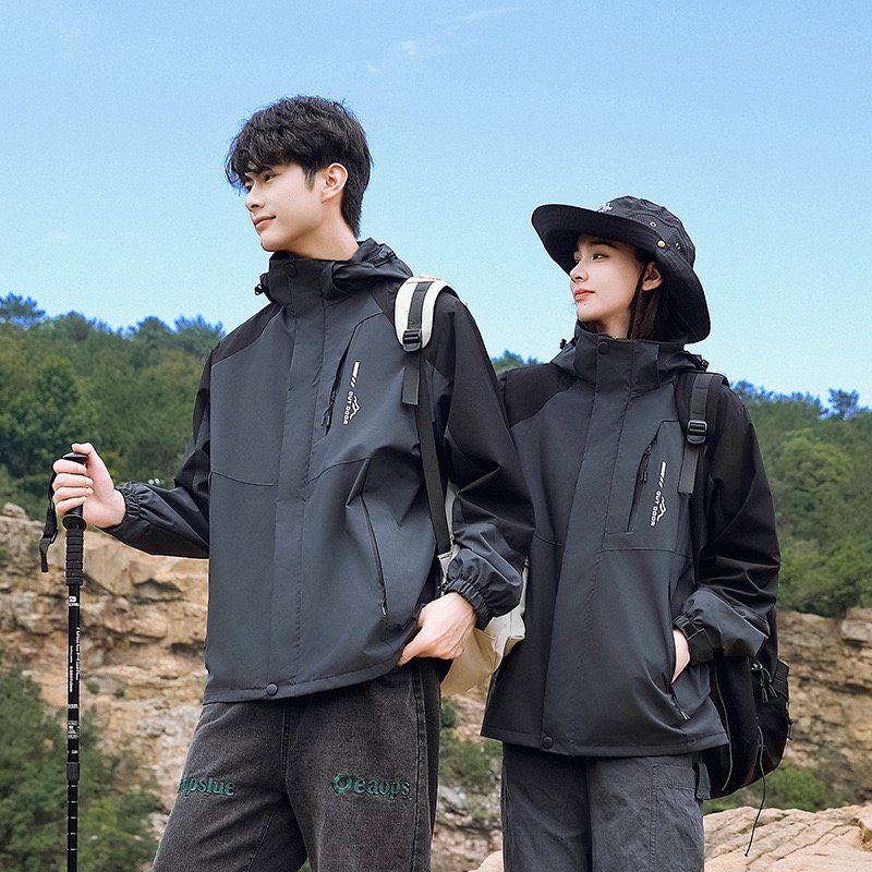 Outdoor Waterproof And Windproof Spring And Autumn Shell Jacket For Hiking And Camping