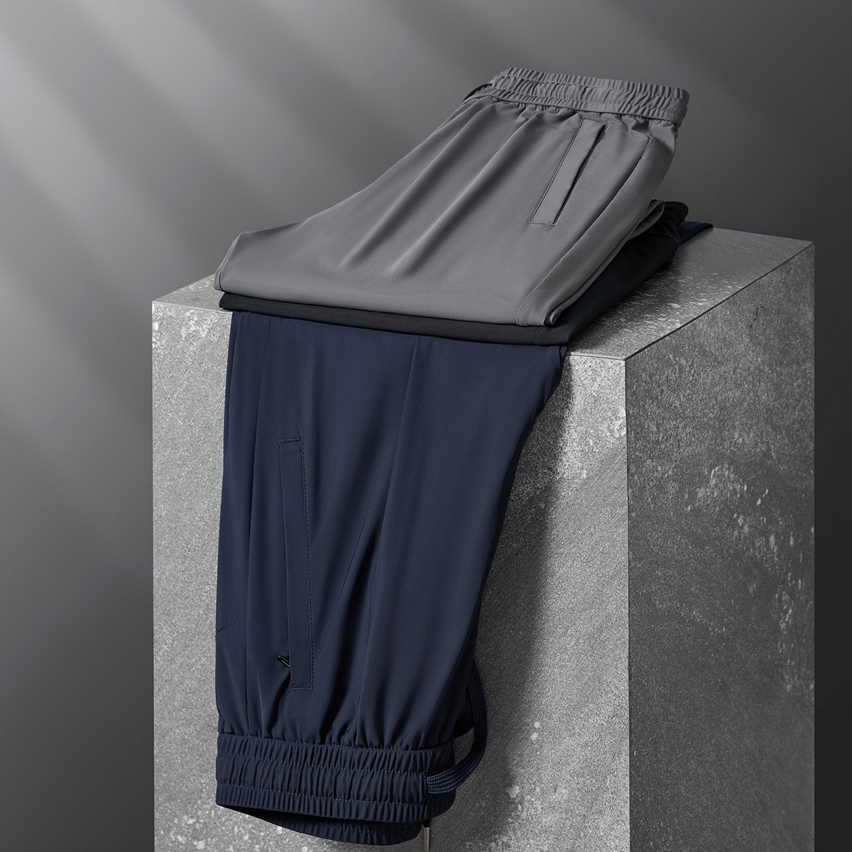 Summer Ice Silk Casual Men's Pants Straight Leg Loose Trouser Joggers WorkOut Gym Sports Pants Quick Drying Pants Men