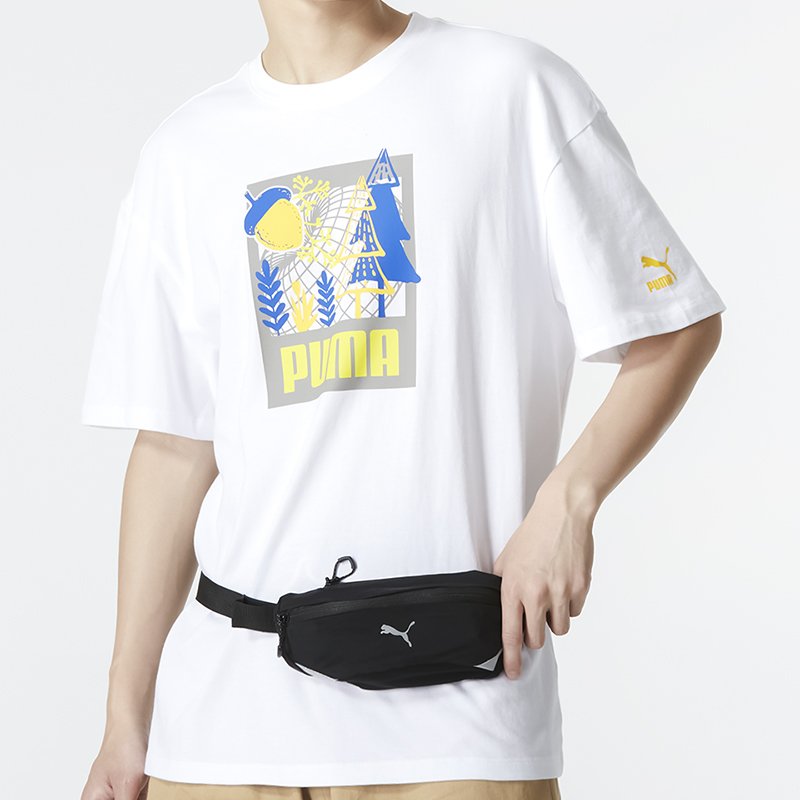 PUMA HIP-HOP MALE BAG, ONE-SHOULDER CHEST BAG, RECREATIONAL SLASHY BAG, SPORTS BACKPACK BAG, 078213
