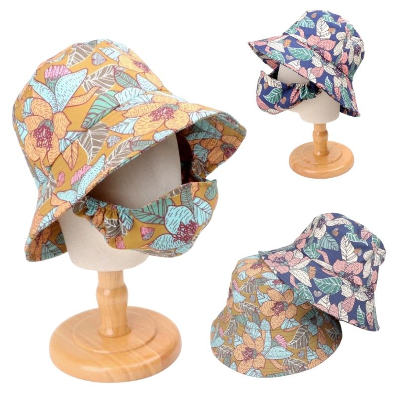 Spring and summer new sunscreen mask one hat outdoor UV fisherman hat windproof sun hat