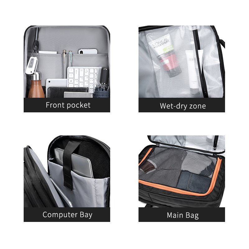 New Men Travelling Water Resistant Backpack USB Recharging 15.6 Inches Laptop Backpack With Anti-theft Lock