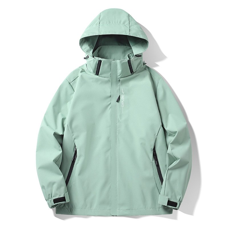 Aoyema Hot Sales Custom Outdoor Hooded Waterproof Windbreaker Hiking Sportswear Hooded Breathable Mountaineering Camping Jacket