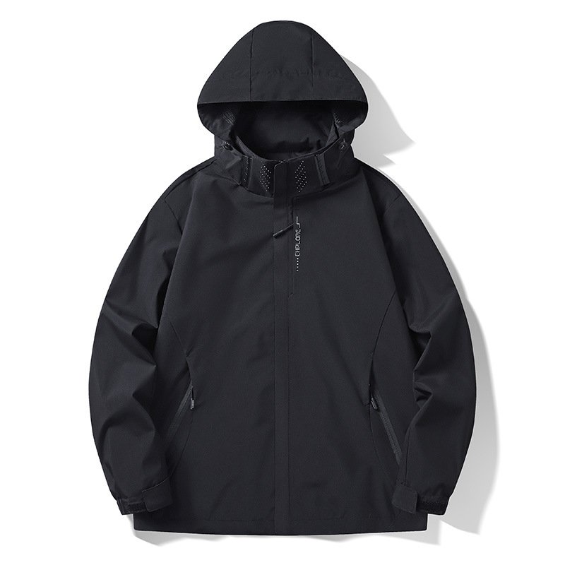 Aoyema Hot Sales Custom Outdoor Hooded Waterproof Windbreaker Hiking Sportswear Hooded Breathable Mountaineering Camping Jacket