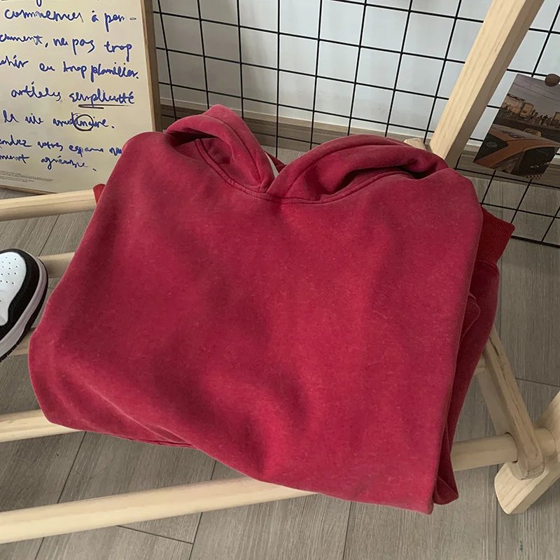 Privathinker Harajuku Vintage Hoodies Washed Streetwear Loose Y2k Hip Hop Hooded Sweatshirts Couple Clothing Female Pullovers
