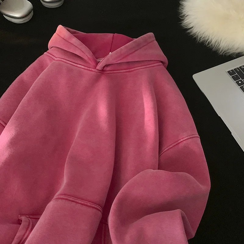 Privathinker Harajuku Vintage Hoodies Washed Streetwear Loose Y2k Hip Hop Hooded Sweatshirts Couple Clothing Female Pullovers