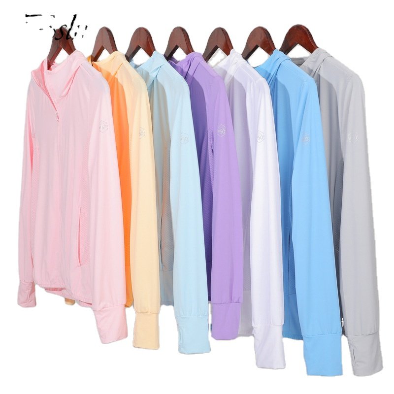 Ice Silk Hooded Fishing Sunscreen Clothing Men Women Breathable Skin Shirt Outdoor Cycling Hiking Sun Protection Jacket