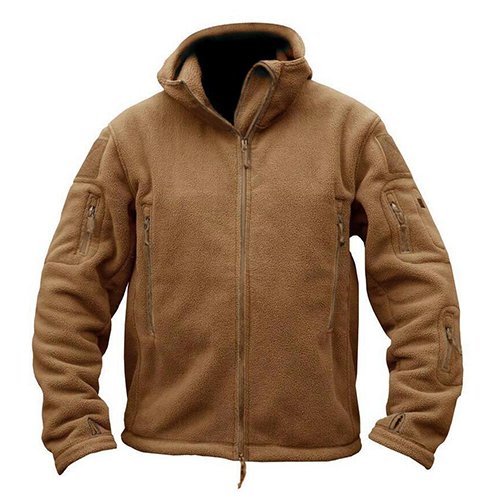 Customized Men's down Fabric Jacket with Wool Winter Hood Autumn Outdoor Hiking Workwear Warm Zipper Pocket Cargo Winter Spring