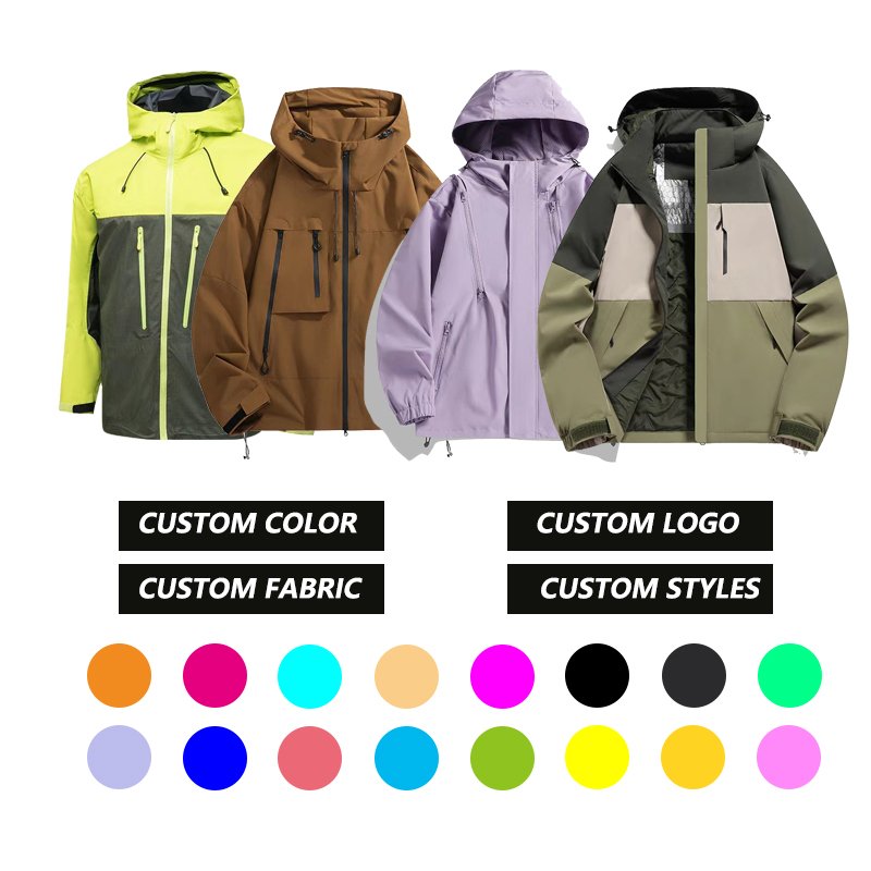 Baifa Custom Sport Windproof Hiking Jacket Men Brand Outdoor Trekking Tourniquet Waterproof Winter windbreaker Softshell Jackets