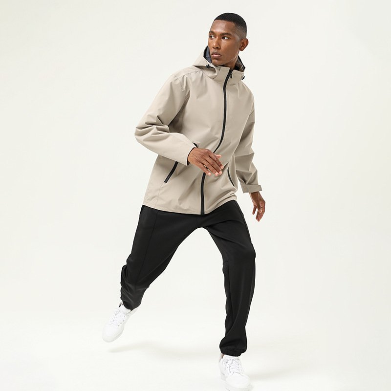 Custom Mens Lightweight Waterproof Soft Shell Jacket Coat Windproof Jacket with Hood Outdoor Golf Cycling Hiking Jackets