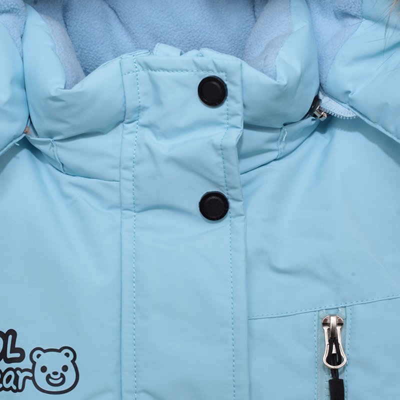 Luxury Ski Jacket Goose Down Baby Snow Suit with Straps Children Sportswear 100% Polyester Boys Clothing Sets 8 Year Old to 12