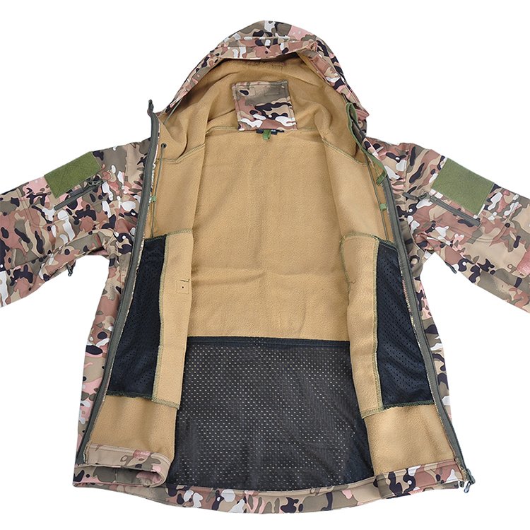 HAN WILD Shark Skin Tactical Jacket Waterproof Fleece Clothing Windbreaker