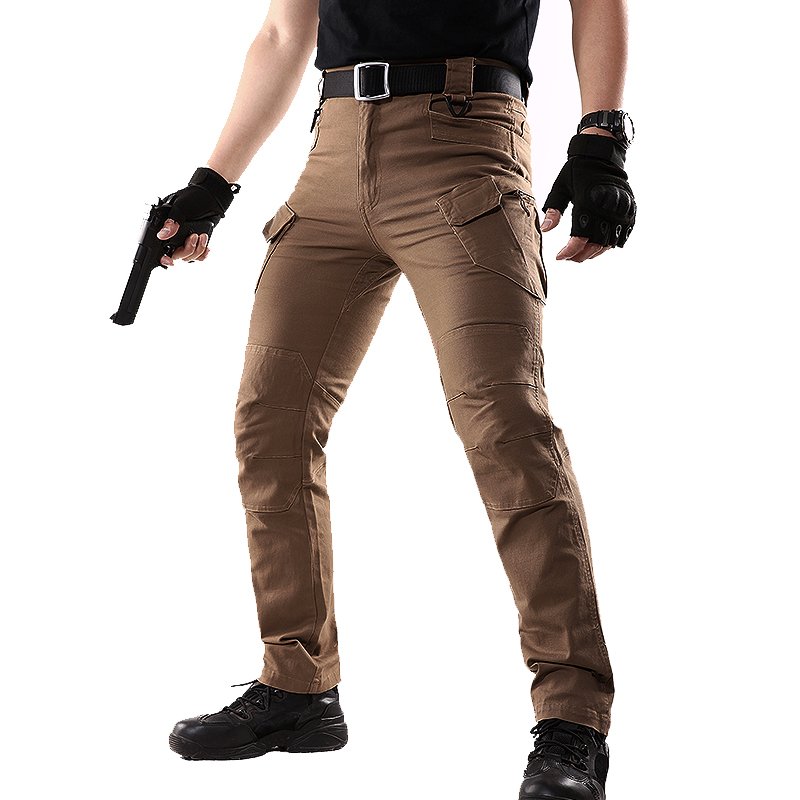 Men's Cotton Canvas Elastic Fans Combat Pant outdoor working Tactical Pants Trousers Hiking Hunting Worker Cargo Pants