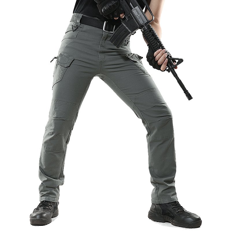 Men's Cotton Canvas Elastic Fans Combat Pant outdoor working Tactical Pants Trousers Hiking Hunting Worker Cargo Pants
