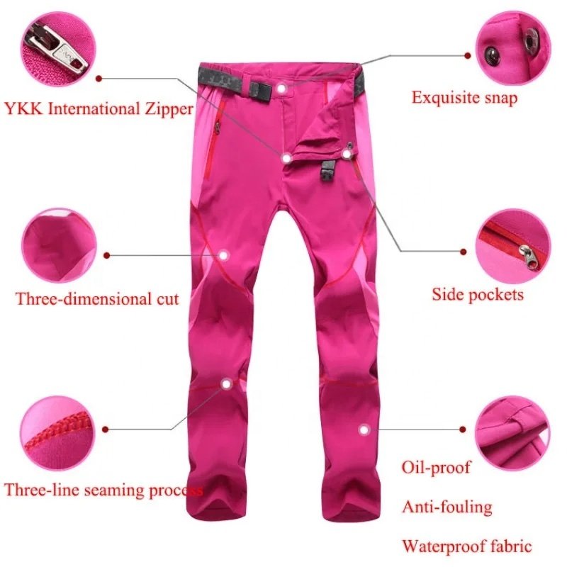 Stretch Zipper Pocket Outdoor Rock Climbing Pants Bouldering Trousers Breathable Joggers Camping Clothing Hiking Pants
