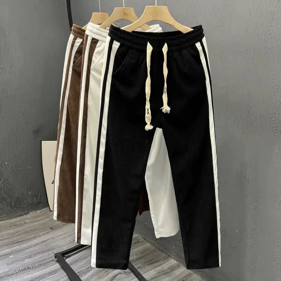 Men's Sweatpants with Ankle Ribbing and Zipper Pockets, Athletic Joggers for Workouts, Runs and Hikes