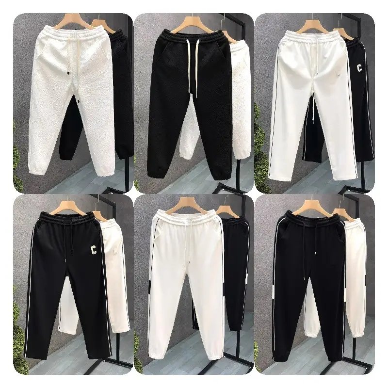 Men's Sweatpants with Ankle Ribbing and Zipper Pockets, Athletic Joggers for Workouts, Runs and Hikes