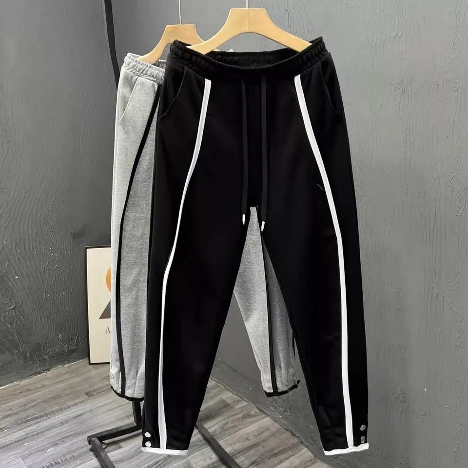 Men's Sweatpants with Ankle Ribbing and Zipper Pockets, Athletic Joggers for Workouts, Runs and Hikes
