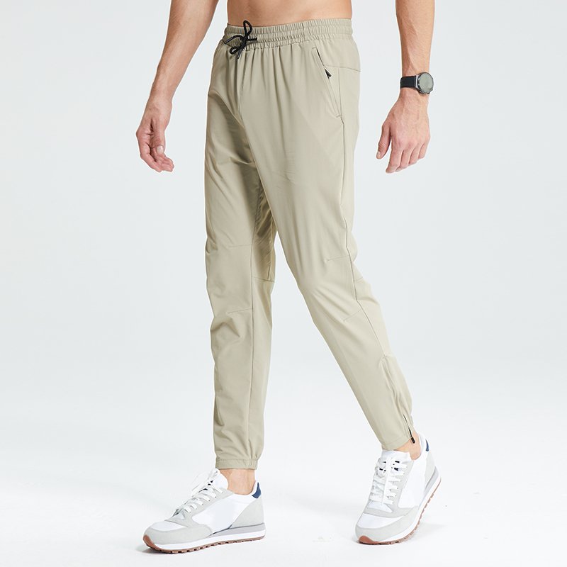 Men's Breathable Hiking Nylon Water-resistant Bottom Zipper Casual Trousers Sports Pants