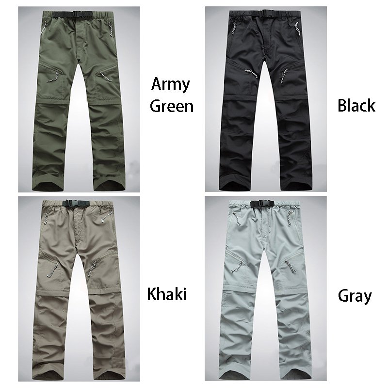 TONGYANG Summer Fishing Camping Men's Quick-drying Tactics Hiking Pants Men Removable Waterproof Outdoor Sports Pants