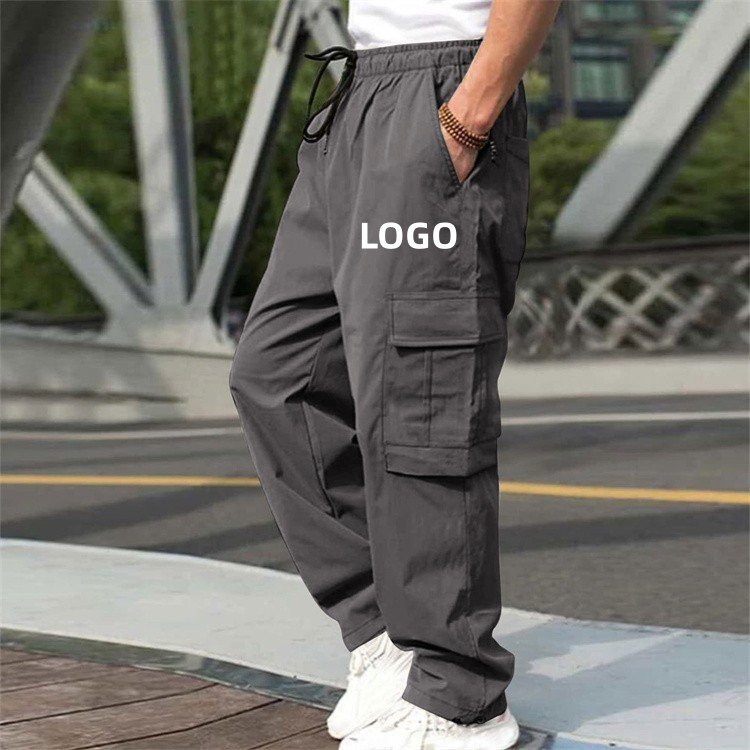 LH Mens Cargo Jogger Tactical Pants Mens Casual Multi Pockets Outdoor Quick Dry Pants For Men's Straight Winter Pants Trousers