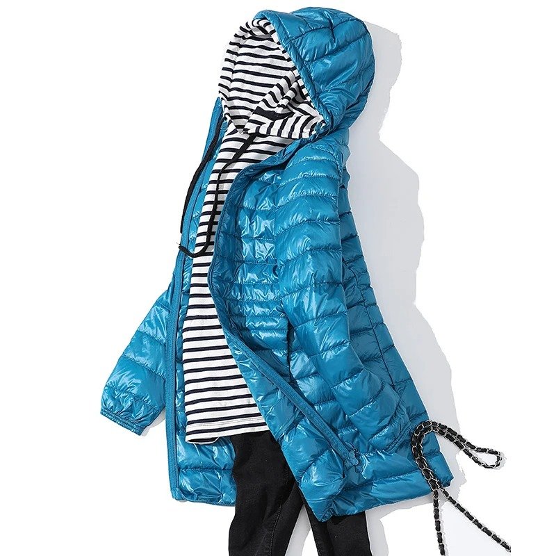 Wholesale Purple Stand Collar Zipper Casual Style Lightweight Cozy Extreme Womens Short Puffer Down Jacket Women Hooded