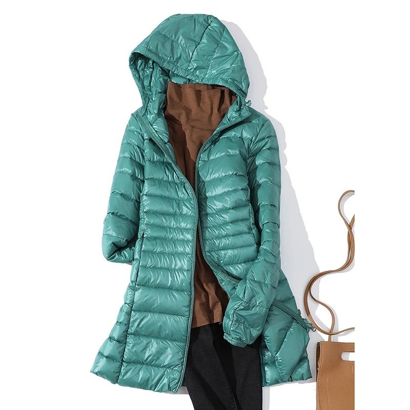 Wholesale Purple Stand Collar Zipper Casual Style Lightweight Cozy Extreme Womens Short Puffer Down Jacket Women Hooded