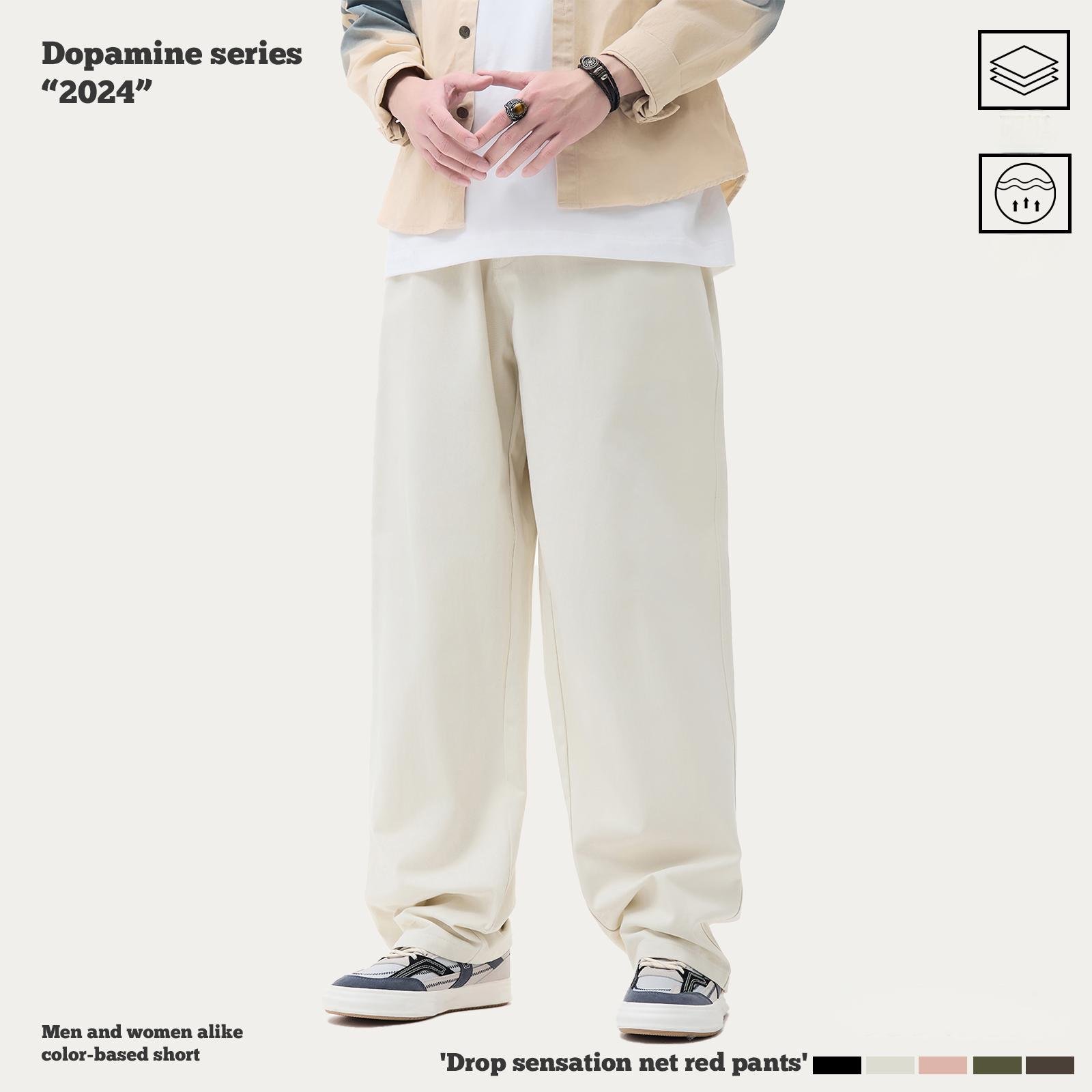 Daily Sporty Casual Pants Solid Colors Loose Mid Baggy Heavyweight Cotton Sweatpants Jogger Cargo Jeans Stripe Pocket-Wholesale