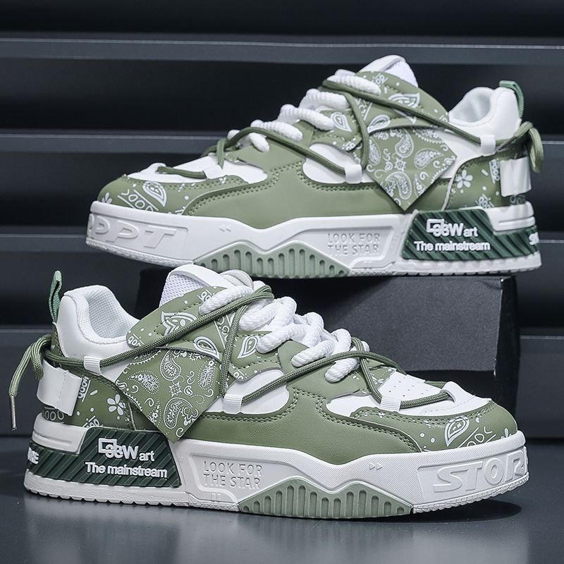 2024 New breathable design casual style shoes Fashion trend thick sole sports board shoes wear-resistant non-slip shoes