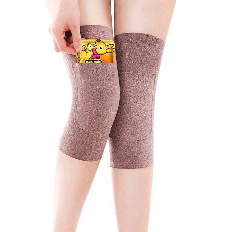 The velvet knee-protecting lady kept her cold legs warm during the autumn and winter