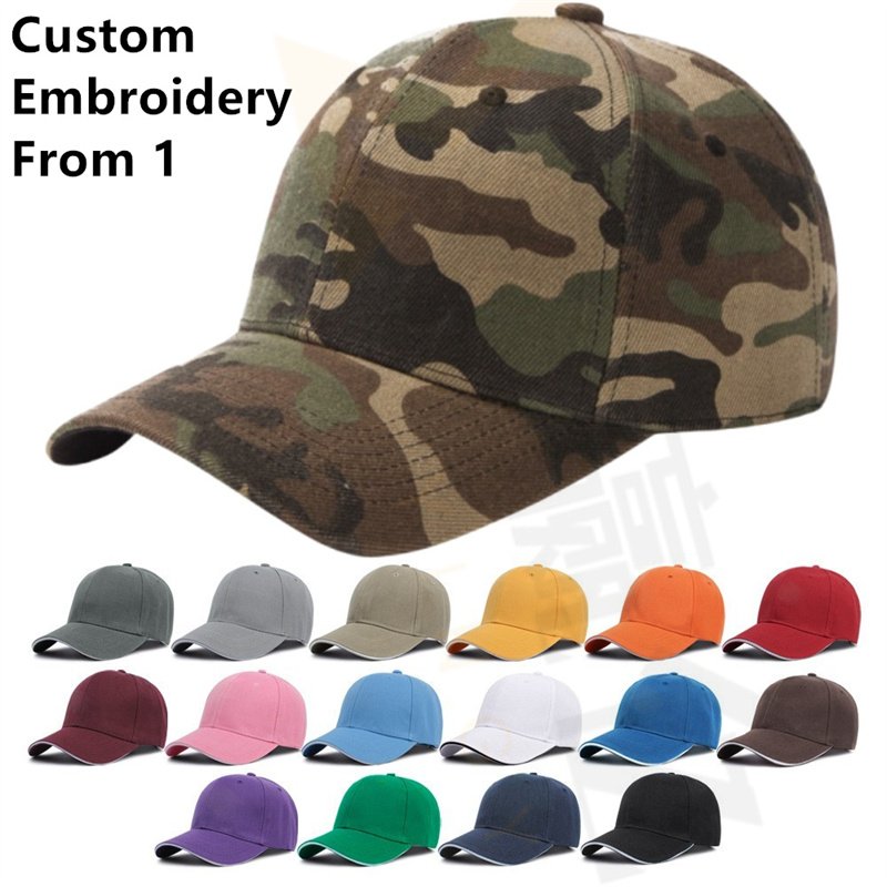 Hot Selling Camouflage Cap Hats Embroidery Logo Camo Tactical Baseball Cap