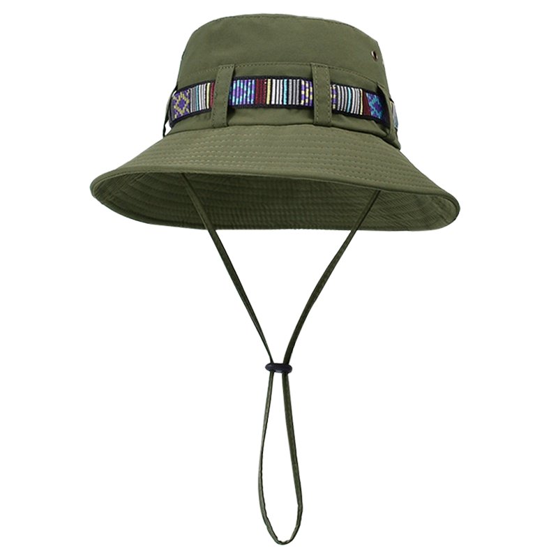 Unisex Outdoor UV Protection Boonie Fishing Hat Summer Beach Hat Wide Brim Packable Climbing Hiking Fisherman Cap Travel Casual