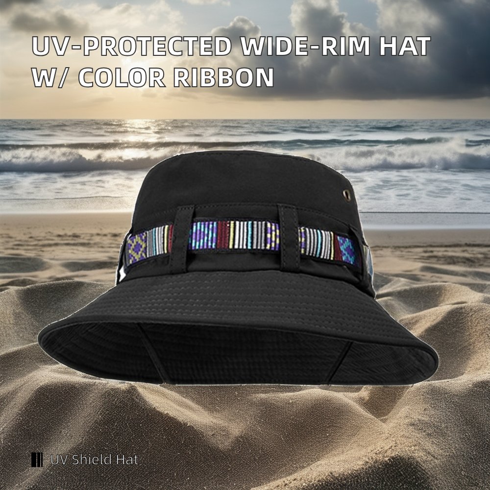 Unisex Outdoor UV Protection Boonie Fishing Hat Summer Beach Hat Wide Brim Packable Climbing Hiking Fisherman Cap Travel Casual