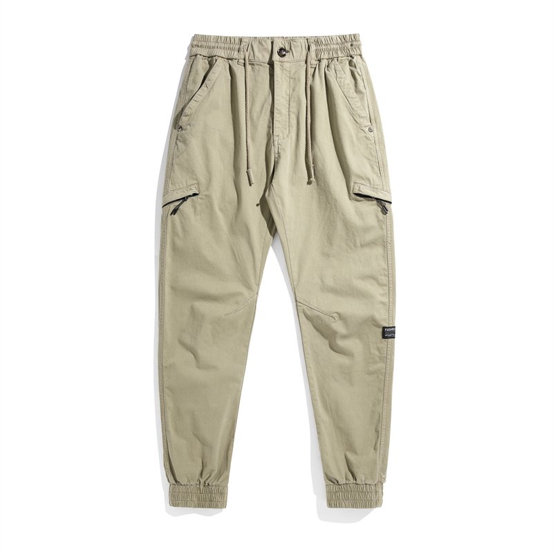 Men's Casual Tactical Cargo Pants Durable Multi-Pocket Design for Outdoor Hiking & Camping Mid-Waist for Spring & Fall