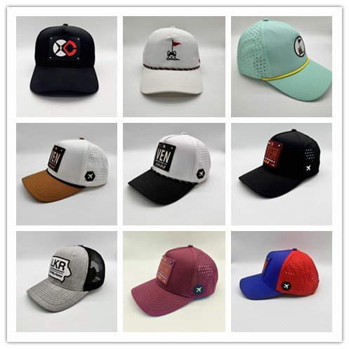 Wholesale waterproof breathable quick dry custom tag logo adjustable camp cap for hiking