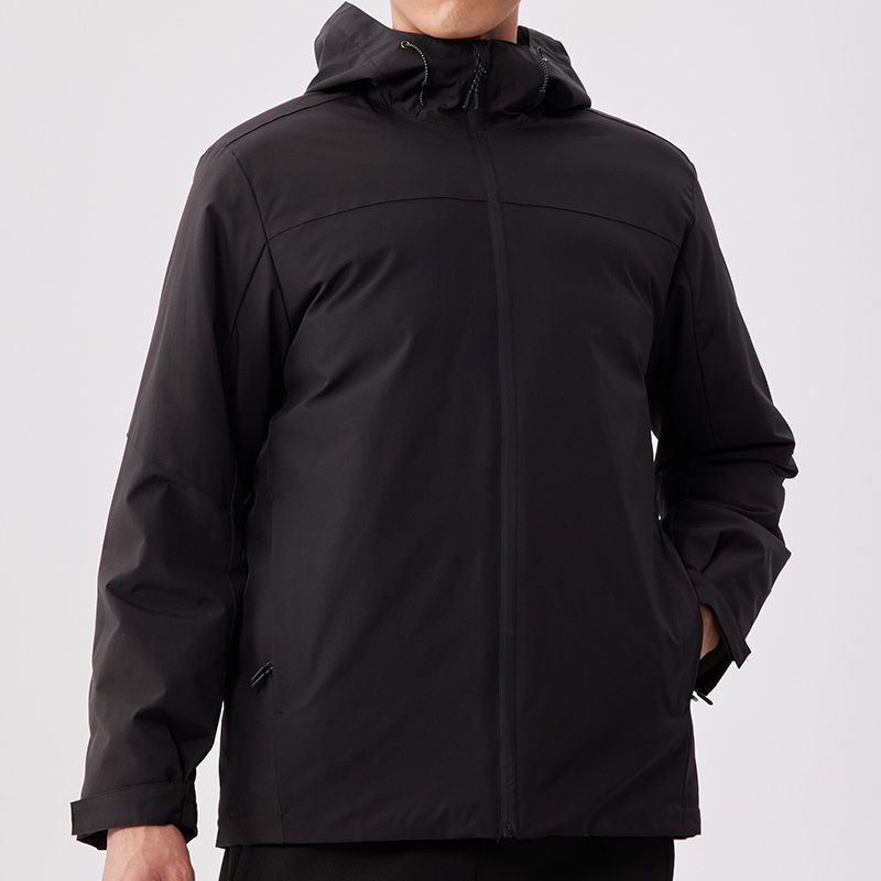 Custom Colorblocking Water Resistant Windbreaker Running Hiking Men's Jacket with Hooded