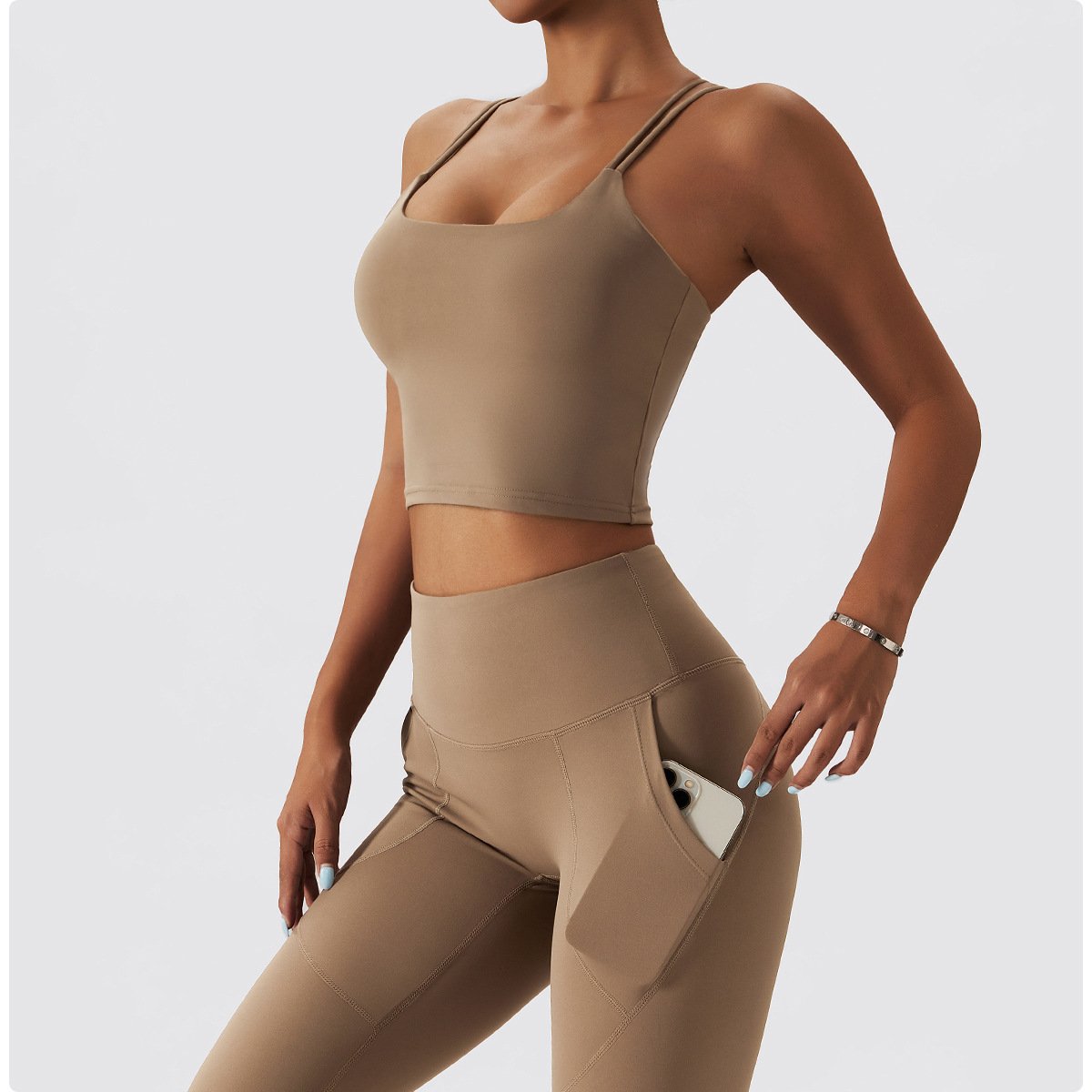 Winter Conjunto Deportivo Mujer Fitness Sports Clothing 2 Piece Women Gym Wear Nude Touch Skin Fleece Seamed Yoga Set