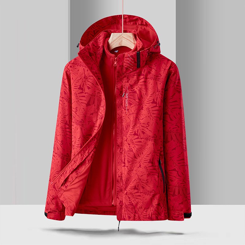 Unisex Outdoor Waterproof Jacket Detachable Camouflage Hooded Camping Hiking Jacket Men Softshell Windbreaker Jacket