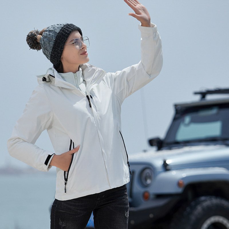 SC11291 Outdoor Jacket Fleece Liner Two-piece Thickened Warm Mountaineering Clothes Men's Women's Outdoor Hiking Jackets